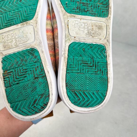 Justin Reba Shoes Womens 8.5 Arreba Striped Western Aztec Boho Festival Sneaker - Picture 10 of 14
